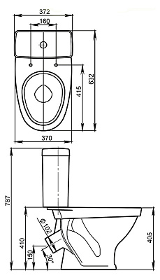 Унитаз-компакт Santeri Форвард