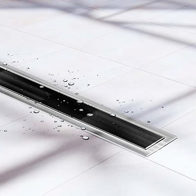 Confluo Premium With Black Glass Line 450 Линейный трап PESTAN