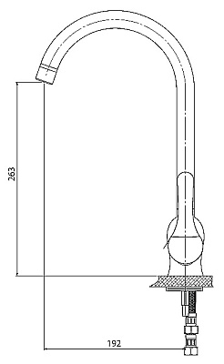 Смеситель GPD Felis MTE75  для кухонной мойки