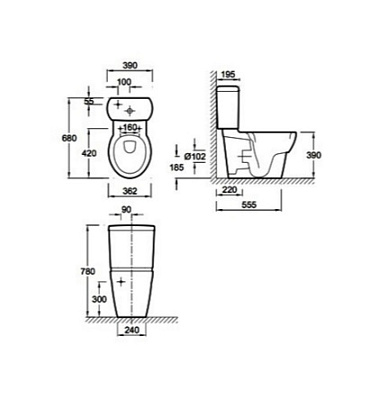 Бачок для унитаза Jacob Delafon Ove E1558-00