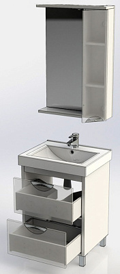 Зеркало-шкаф Aquanet Гретта 60 белый