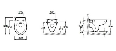 Унитаз подвесной Jacob Delafon Mideo E4345G-00