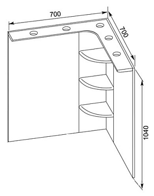 Зеркало Aquanet Ринконера 70