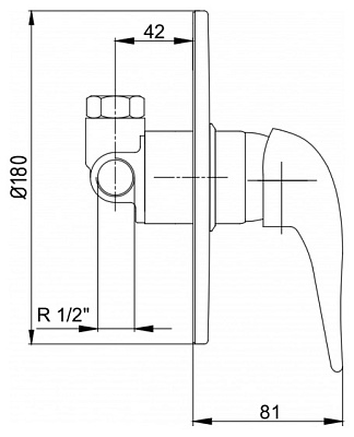 Смеситель E.C.A. Mix 2000 102102228 для душа