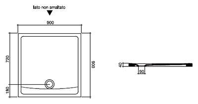 Поддон для душа Disegno Ceramica Barocco 131-A