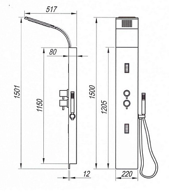 Душевая панель Kolpa San Zonda 4F