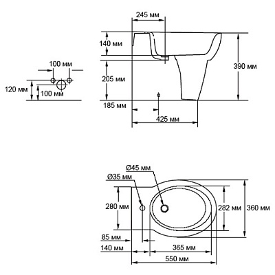 Биде напольное Jacob Delafon Ove E1705