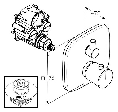 Термостат Kludi Ambienta 538350575 для душа