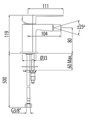 Смеситель Tres Slim-tres 20212001 для биде