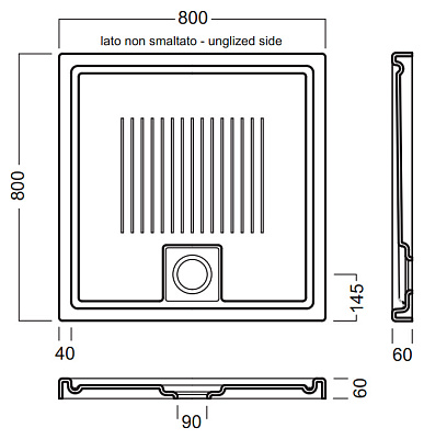 Поддон для душа Hatria Leaf YXEK 80x80