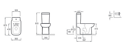 Унитаз-компакт Jacob Delafon Replay 4973K