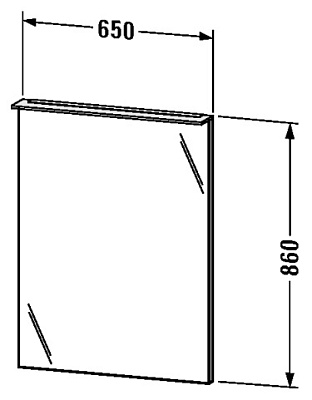 Зеркало Duravit Happy D.2 (65 см) белое