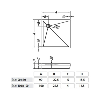 Панель для поддона Kolpa San Duro 100x100