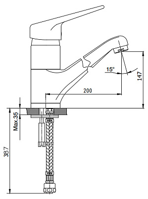 Смеситель E.C.A. Mix lx 102108239 для кухонной мойки