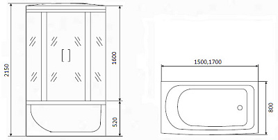 Душевая кабина Timo Eco TE-0770