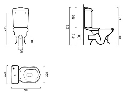 Унитаз-компакт GSI Old Antea 561611