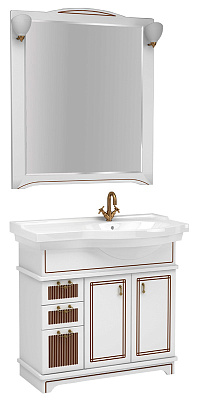 Тумба с раковиной Aquanet Луис 90 белая R