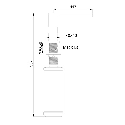 Дозатор мыла WONZON & WOGHAND, Белый глянцевый WW-88SD01-MW