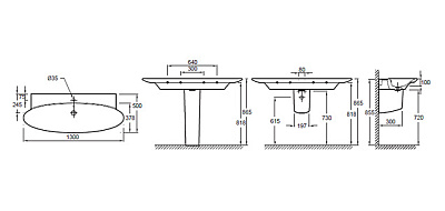 Раковина Jacob Delafon Presquile E4435