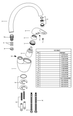 Смеситель E.C.A. Mix 2000 102108427 для кухонной мойки