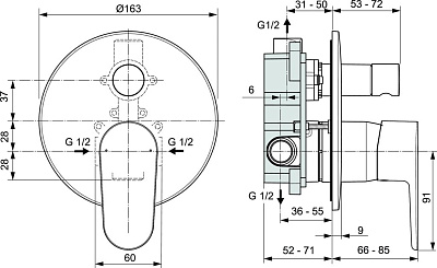 Смеситель для ванны Ideal Standard Cerafine O A7193XG