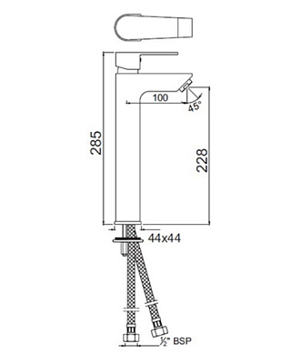 Смеситель для раковины Jaquar Aria ARI-CHR-39005B