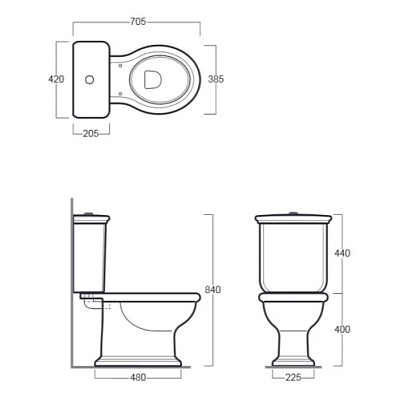 Бачок для унитаза Simas Lante LA09