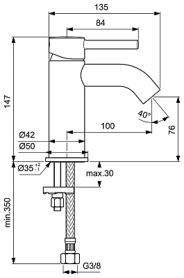 Смеситель для раковины Ideal Standard Ceraline BC268XG