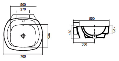 Раковина Disegno Ceramica Tratto 356-1