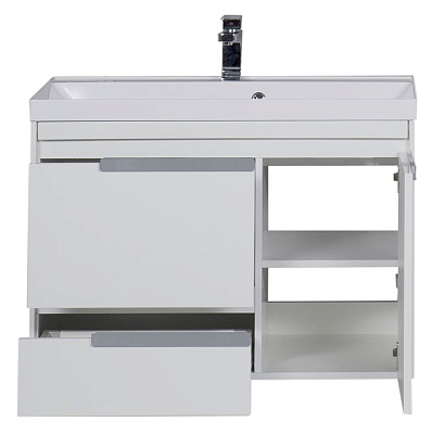 Тумба с раковиной Aquanet Тиволи 90 белая