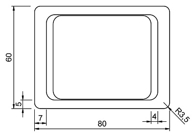 Зеркало Aquanet TH-23 80x60