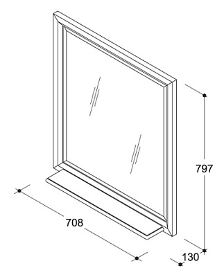 Зеркало Caprigo Джардин 80/100 ONTANO