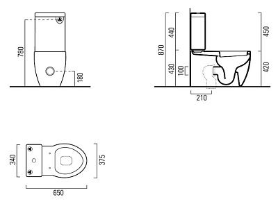 Унитаз-компакт GSI Panorama 661511
