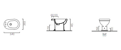 Биде напольное GSI Classic