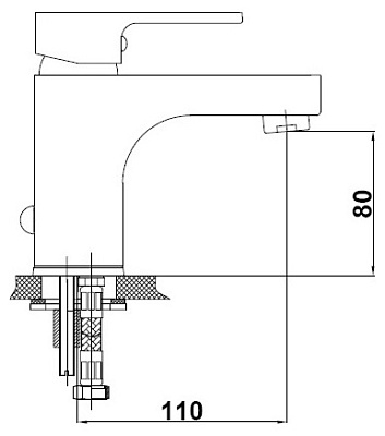 Смеситель GPD Solus MLB55 для раковины