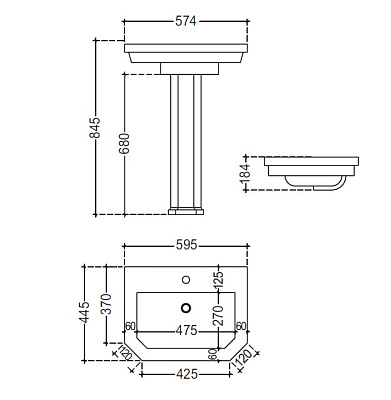 Пьедестал Jaquar Queen’s QNS-WHT-7301