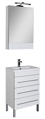 Тумба с раковиной Aquanet Верона 58 белая