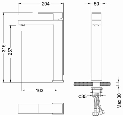 Смеситель Timo Selene 3061/00F chrome для раковины