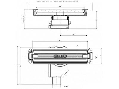 Confluo Premium Slim Line 650 Линейный трап PESTAN