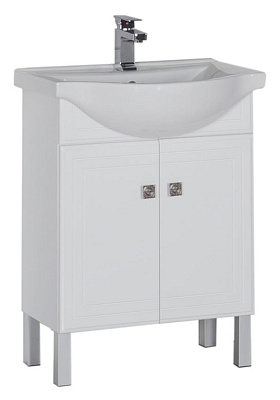 Тумба с раковиной Aquanet Стайл 65 с дверками