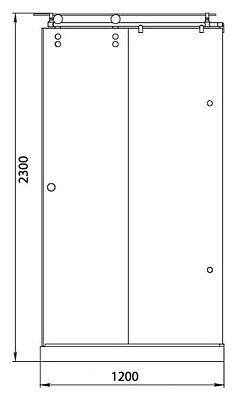 Душевая дверь в нишу Aquanet Gamma 120-12 L