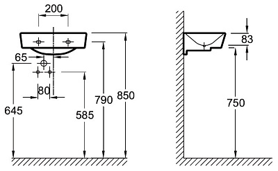 Рукомойник Jacob Delafon Reve E4805