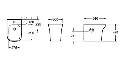 Напольное биде Lavinia Boho Bristol 33050040