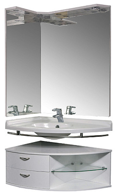 Тумба с раковиной Aquanet Корнер Open  L