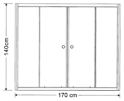 Шторка на ванну Aquanet AQ5 (170 см)