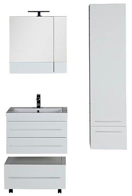 Тумба Aquanet Нота 58 подкатная белая