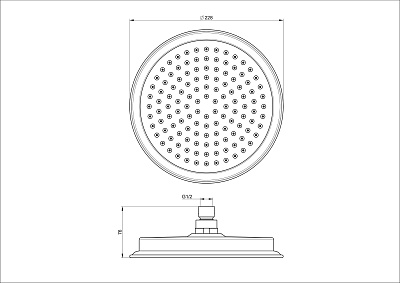 Верхний душ WONZON & WOGHAND, Хром WW-88DP05-CR