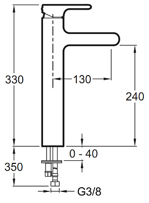 Смеситель Jacob Delafon Singulier E10861-CP для раковины