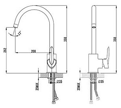Смеситель Lemark Mars LM3505C для кухонной мойки