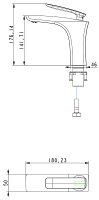 Смеситель Timo Helmi 4061/00-16F chrome/white для раковины